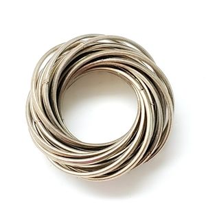 Gold/Brass Tone Swirl Multi-Rings Rolling Ring